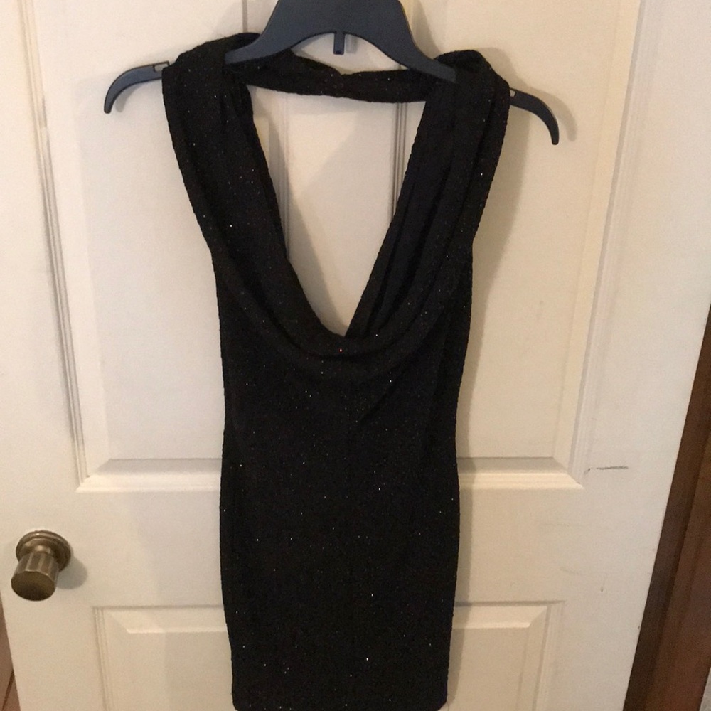 Sparkly black mini dress